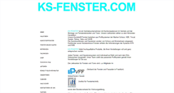 Desktop Screenshot of ks-fenster.com